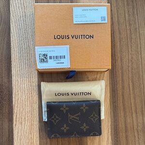 Louis Vuitton Brown and Gold Monogram Card Case